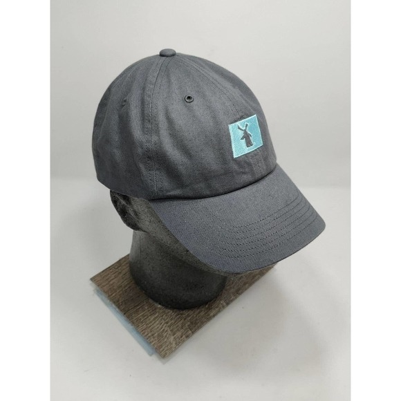 Dutch bros Gray Teal adjustable Strapback hat Cap Canvas Super clean! - Picture 4 of 7